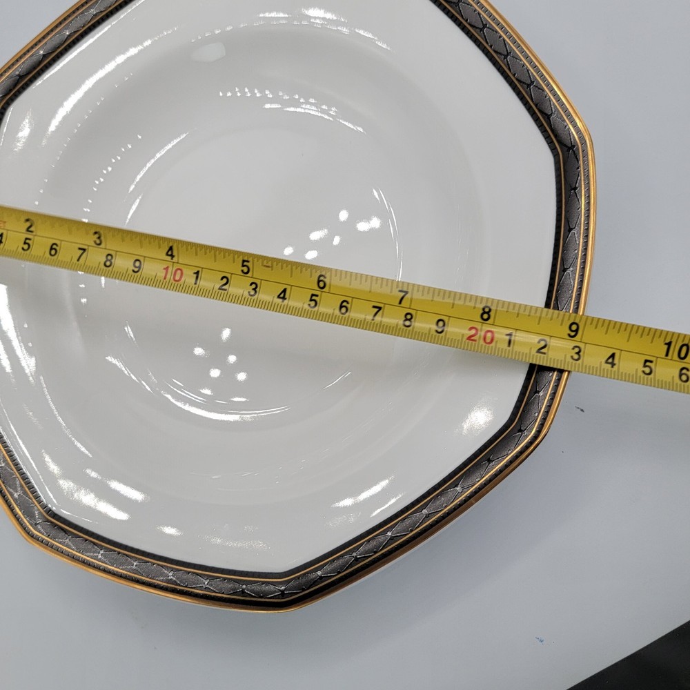 Christopher Stuart BLACK DRESS China Dinnerware. 13 Pc's EC