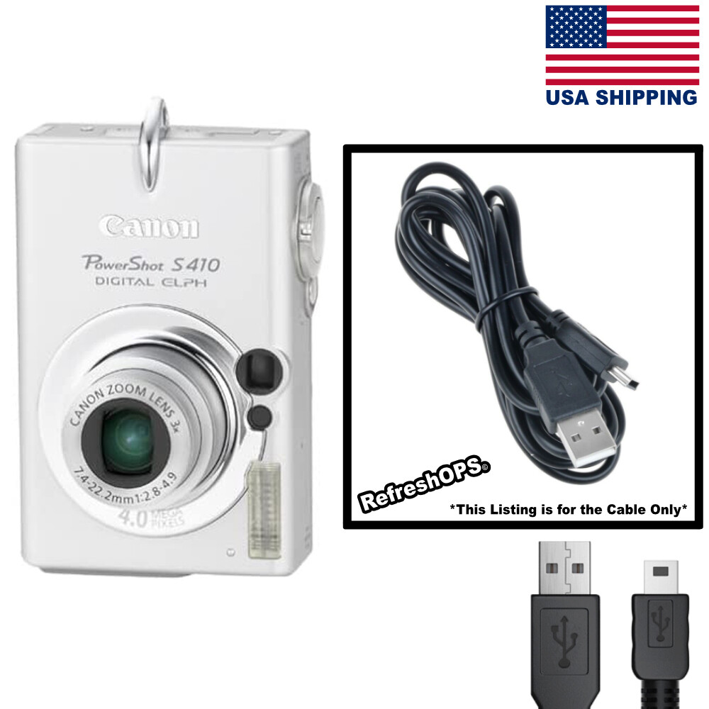 Canon PowerShot S410 Digital Camera USB Cable Transfer Cord Replacement