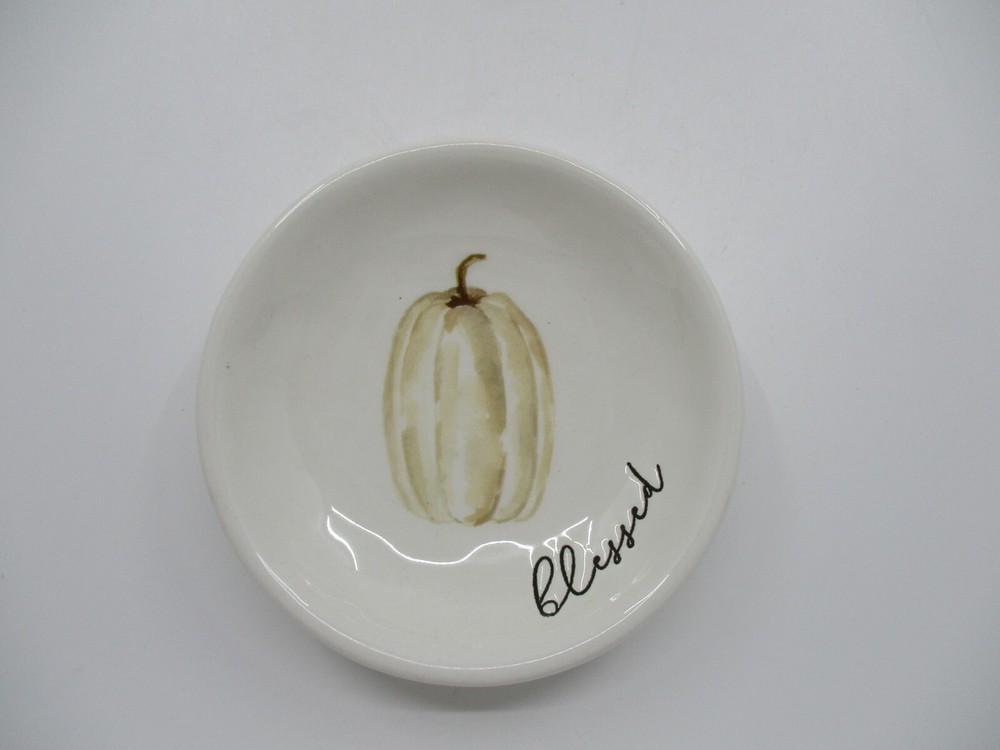 MUD PIE BLESSED PUMPKIN COASTER  - 4" x 1" -1009B