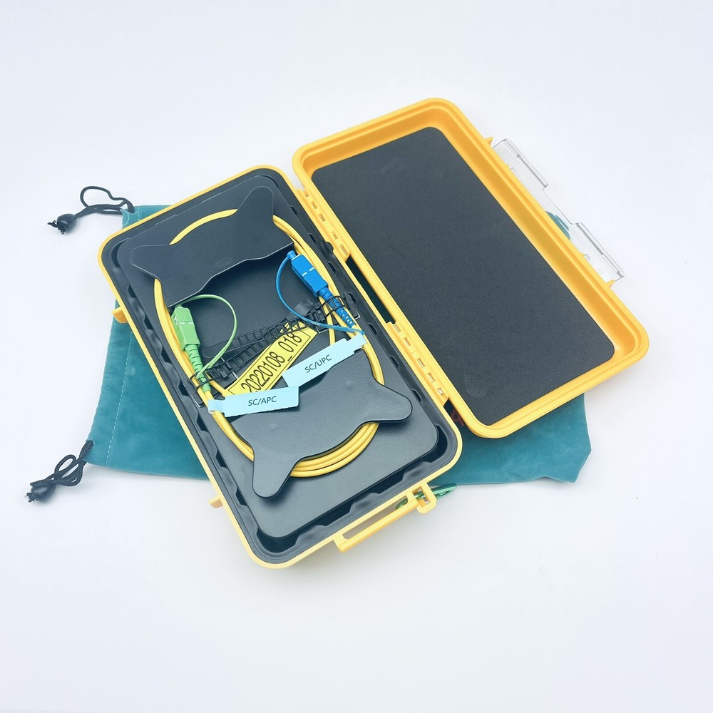 FIBER OPTIC OTDR LAUNCH CABLE BOXSIGLEMODE SC/APC - SC/UPC 1000M SM