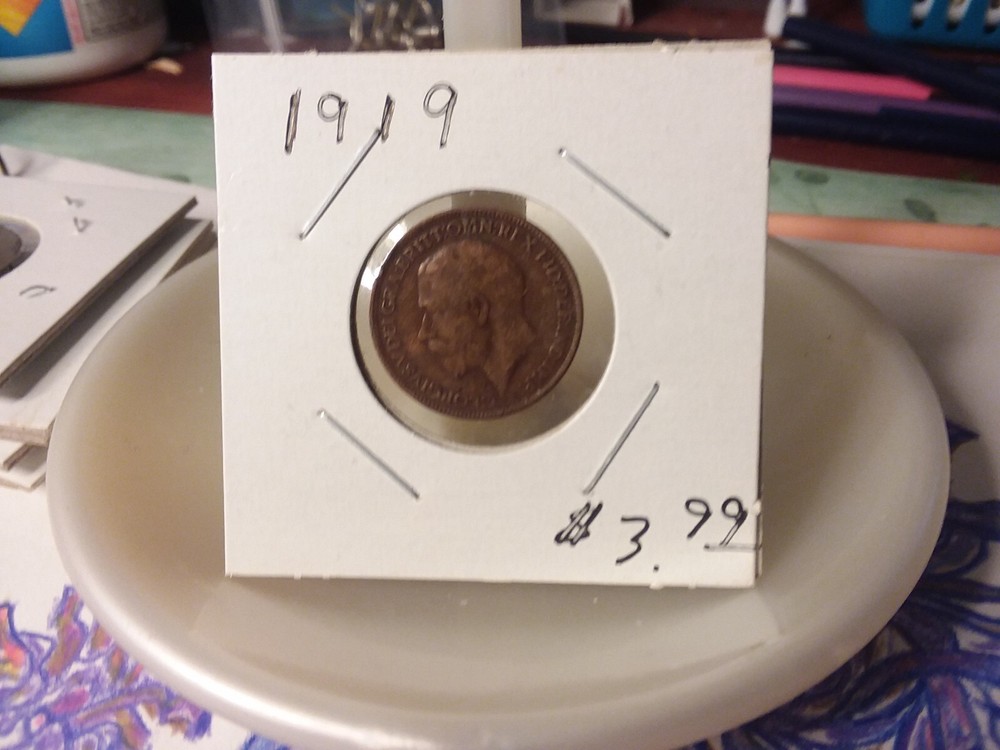 1919 British Farthing - George V