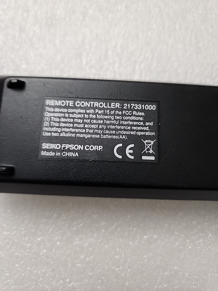 Genuine Epson Projector Remote Control 217331000 - Tested Working - OEM