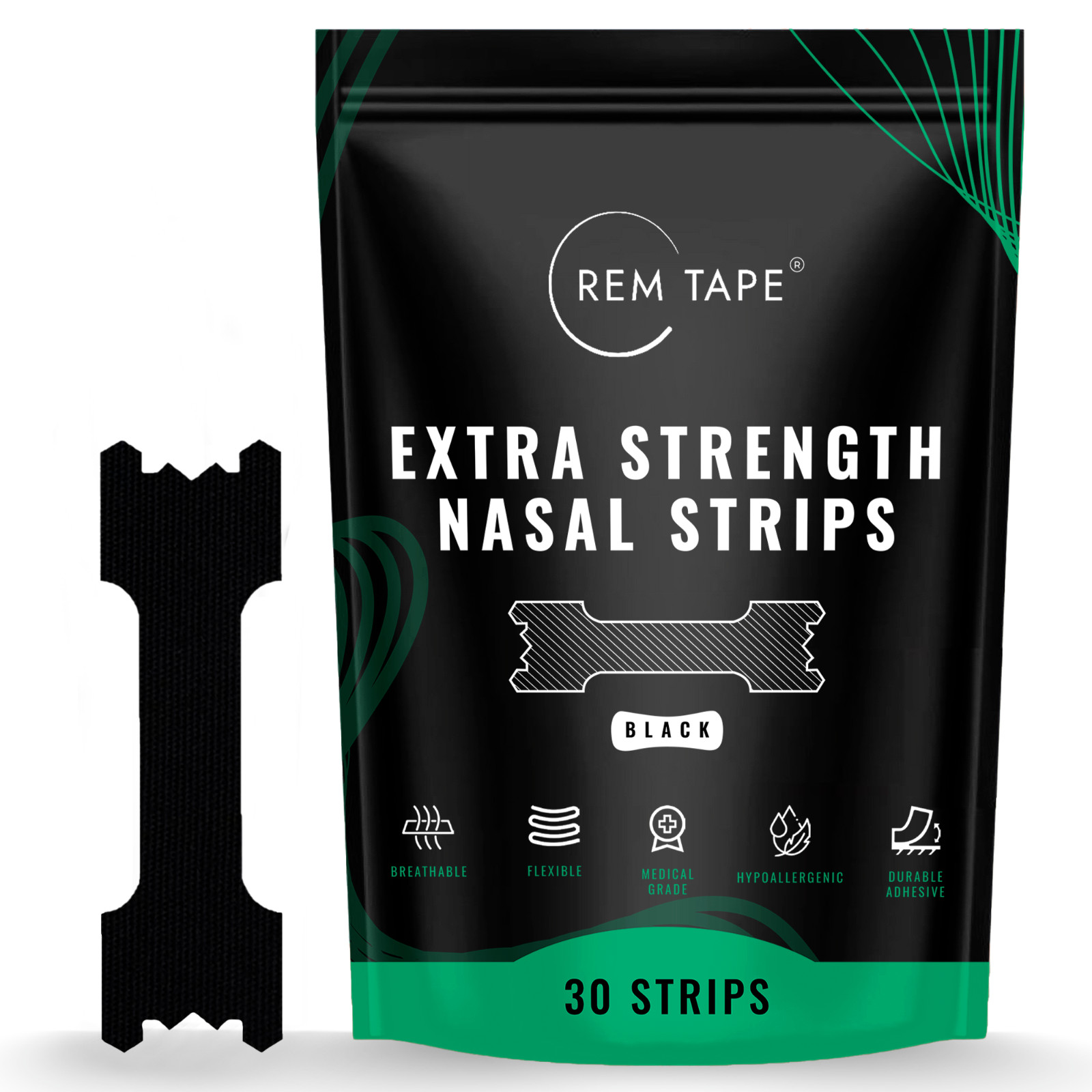 REM Tape™ Extra Strength Nasal Strips (30 Pack) - Congestion & Snoring Relief!