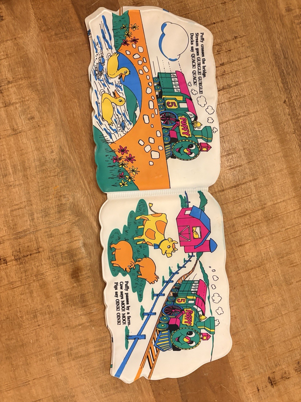 PUFFY Vintage Book About Trains 1987 Joshua Morris Publishing bubble book