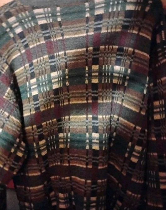 Neiman Marcus Multicolor Pure New Wool Knit Geometric Pullover Sweater L Men