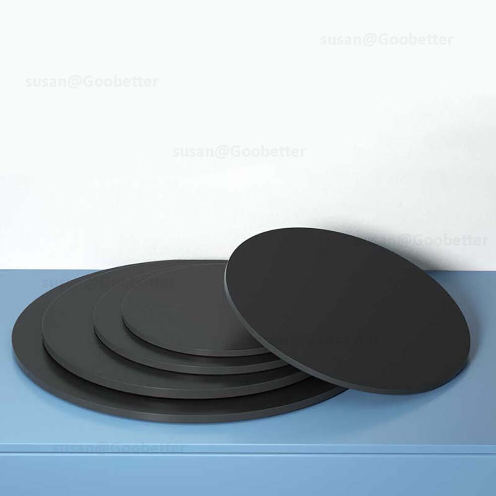 Circles Cut Disc Black PP Plastic Round Discs, Custom Sizes