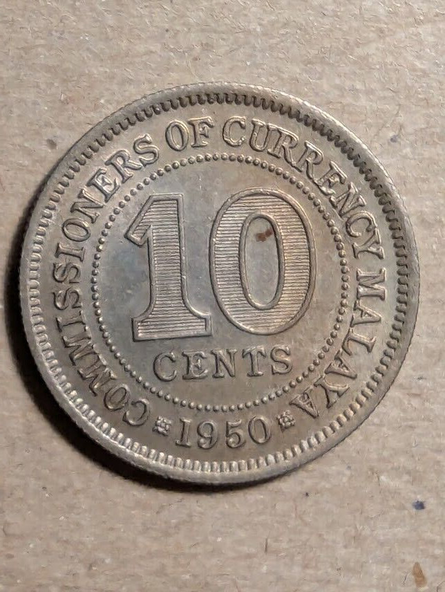 1950 Malaya 10 Cents