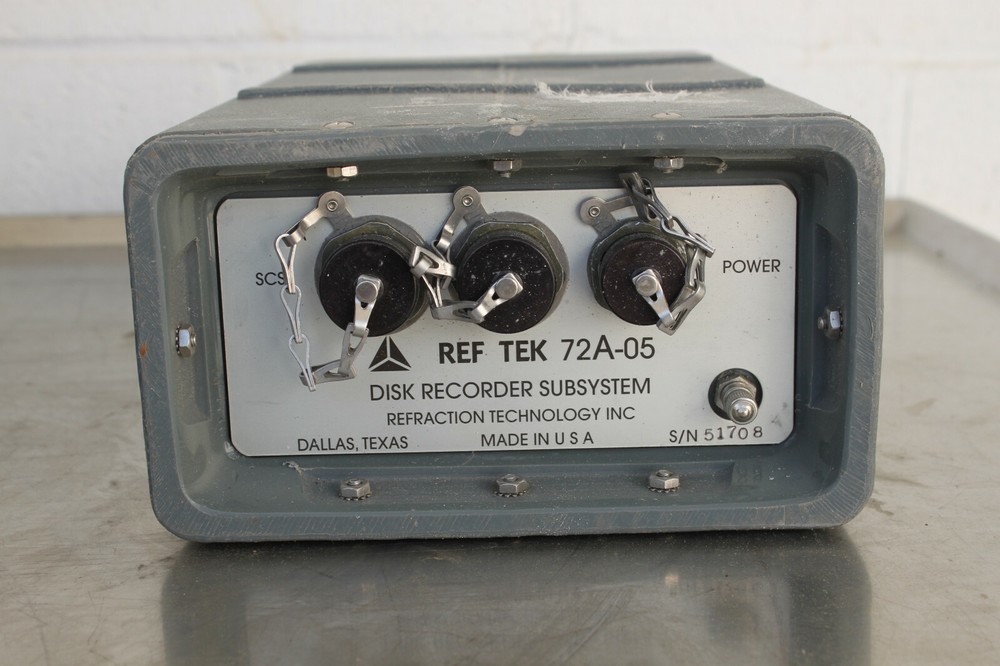 REF TEK Portable Seismic Recording Seismograph 72A-05 Disk Recorder Subsystem