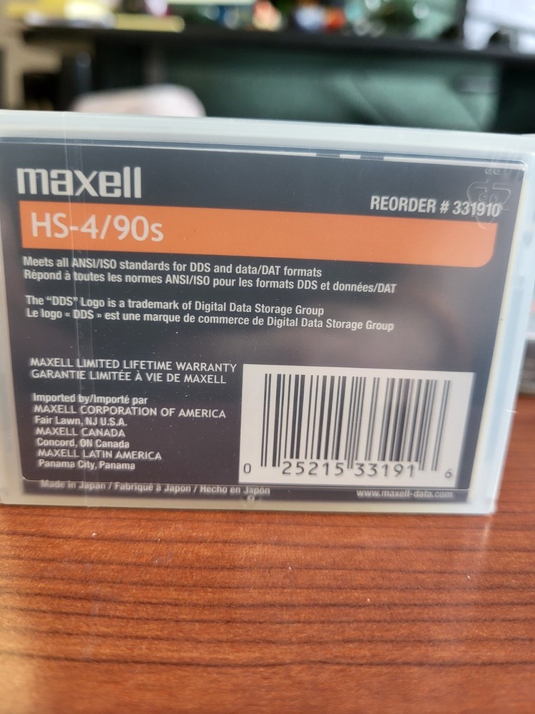 MAXELL HS-4/90S DATA CARTIDGE