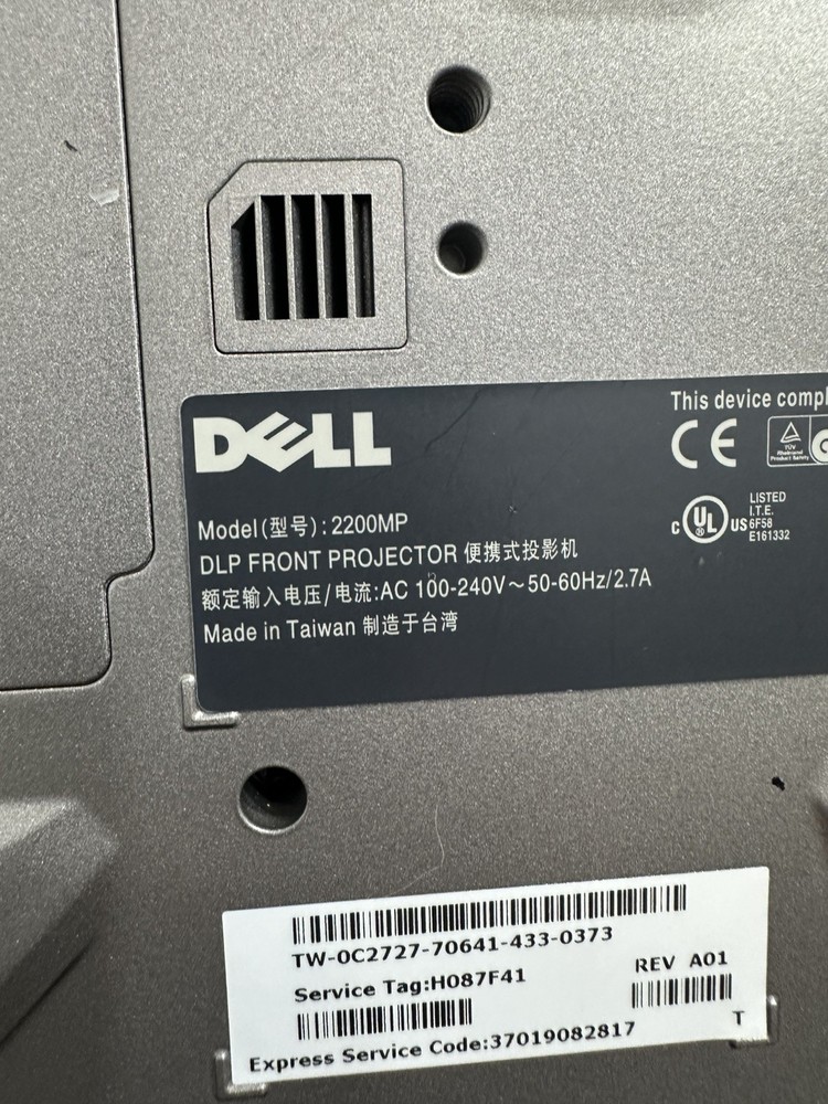 Dell 2200MP Projector Grey Computer PC VGA Genuine Tested Working