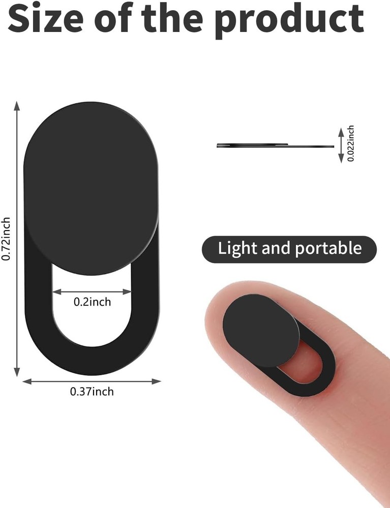 Ultra Slim 8 Pack Camera Privacy Shields for Windows Mac Android