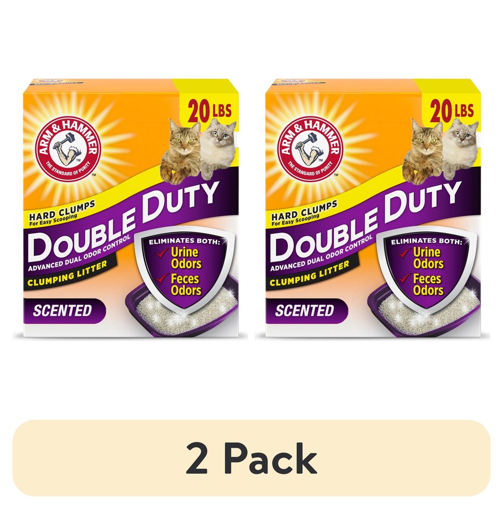 (4 pack) Advanced Odor Control Clumping Cat Litter, Scented, 20 lbs