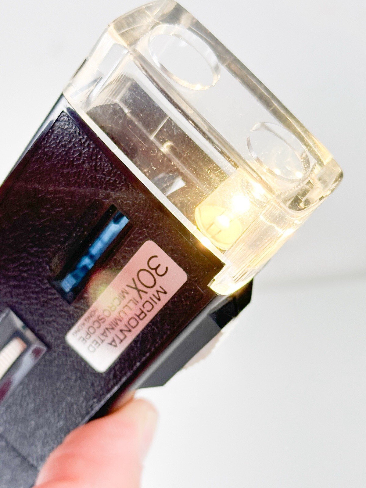 Vintage Micronta Working Microscope 30X Portable Pocket Handheld Illuminated