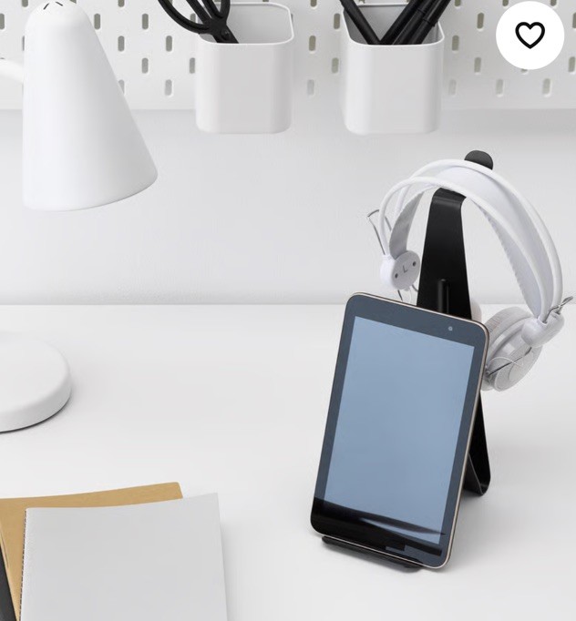 IKEA MÖJLIGHET Black Headphone & Tablet Stand Headset Preowned