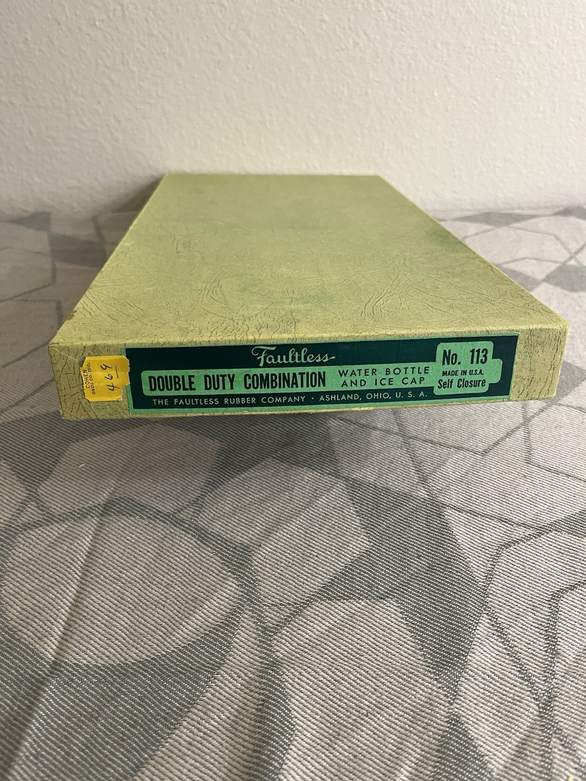 Faultless Rubber Combination Hot Water Bottle & Ice Bag Vintage 1950's Red w/Box