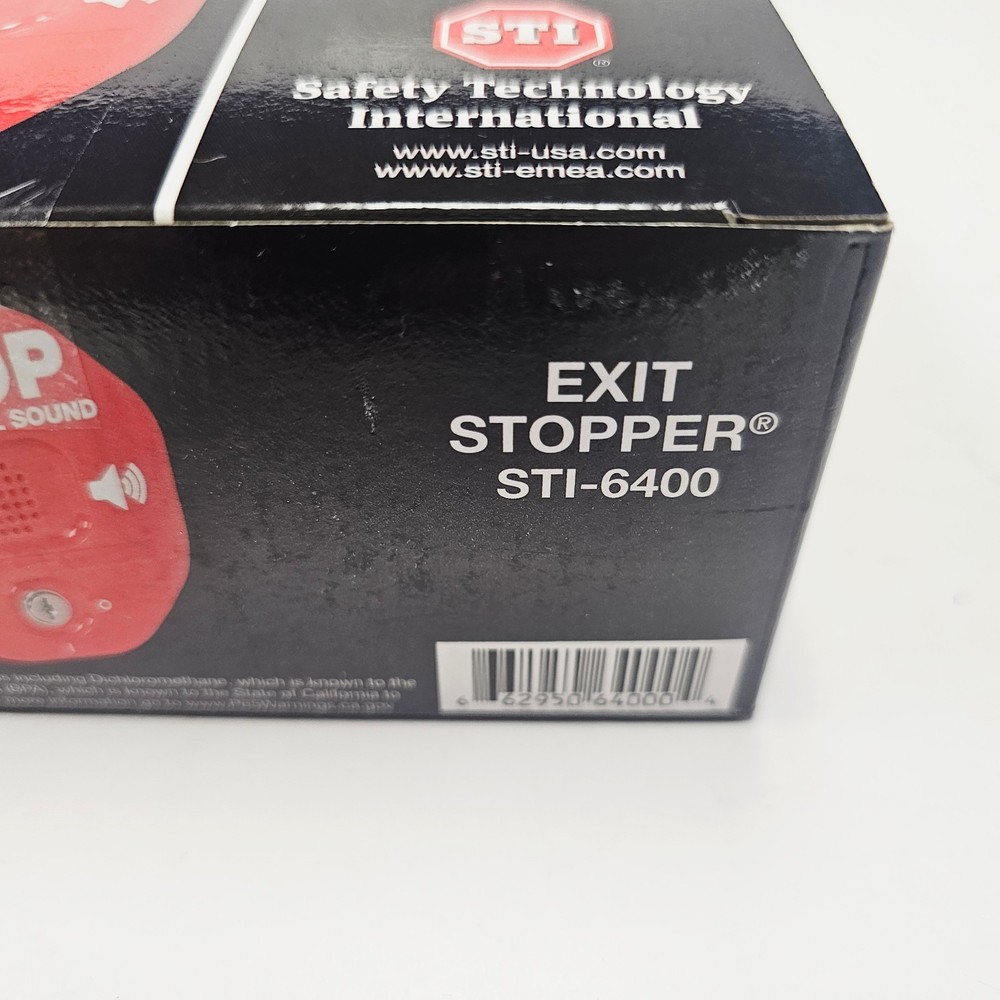 Safety Technology International STI-6400 Exit Stopper Exit Alarm NEW