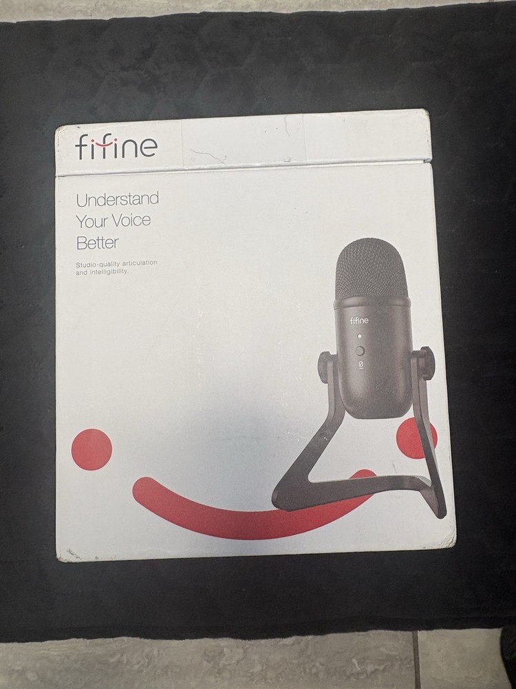 FIFINE USB Podcast Microphone, Black (K678)