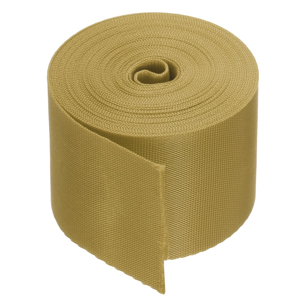 Flat Nylon Webbing Strap 2 Inch 5 Yards Light Brown for Backpack