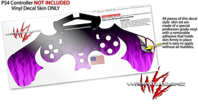 Skin for Playstation 4 Sony PS4 Controller Fire Purple