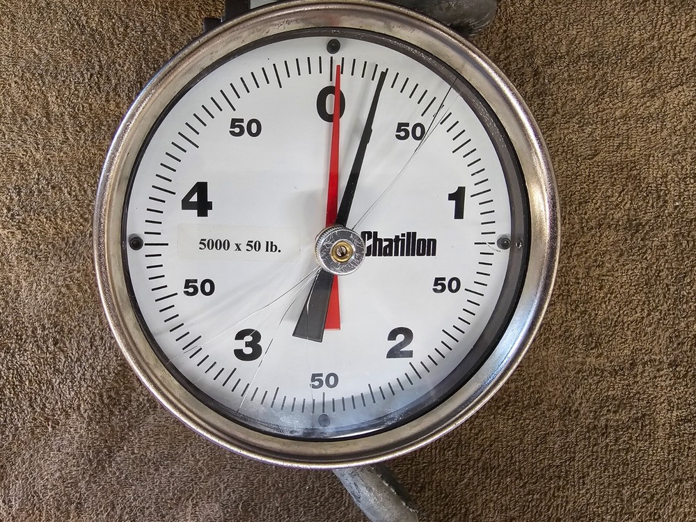 Chatillon Dynamometer Ametek Hanging Crane Scale TD5 5000 X 50 Lb