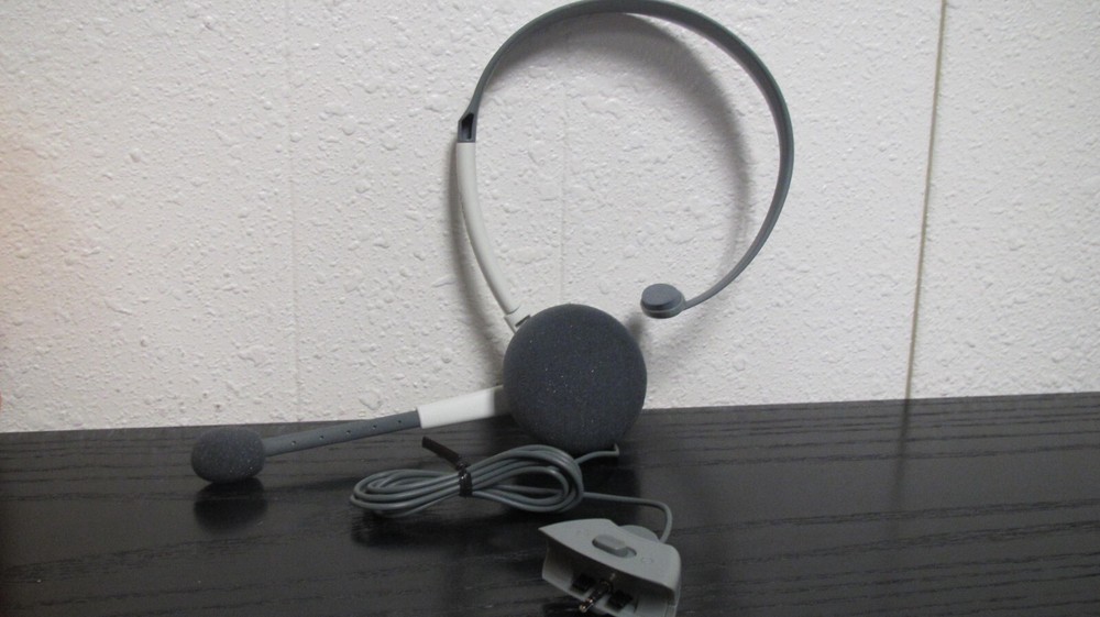 Microsoft Communicator White/Gray Headband Headsets For XBox 360