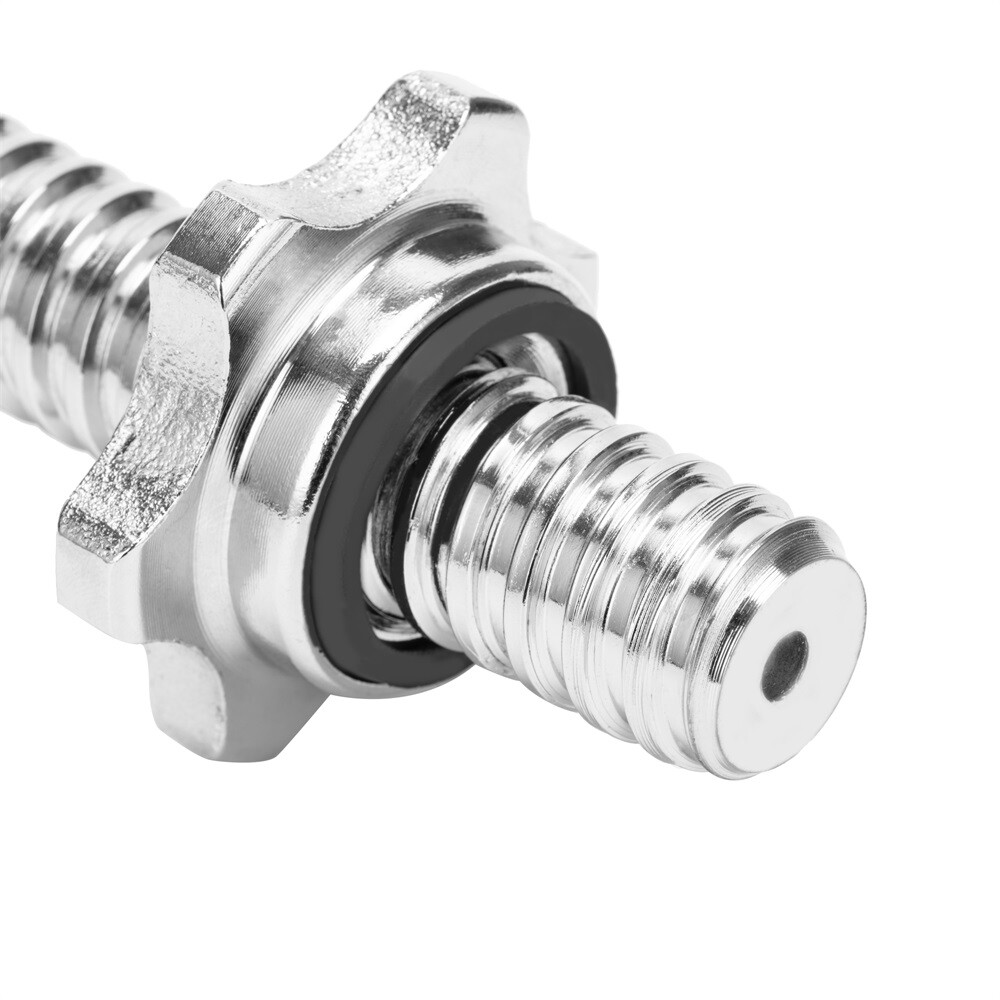 Dumbbell Bars Set Handles Gym Weight Lifting Collars Metal Dumbell Chrome