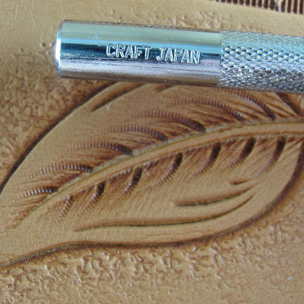 Craft Japan - Large Leaf Liner Stamp, Lined Triangle (Leather Stamping Tool)
