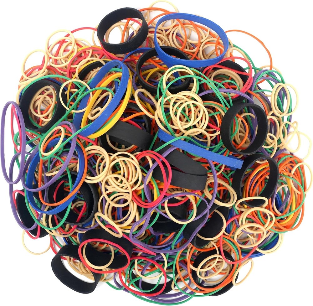 HAIDIBAO-Rubber Bands Assorted Sizes multicolor Elastic Rubber Bands Office Supp