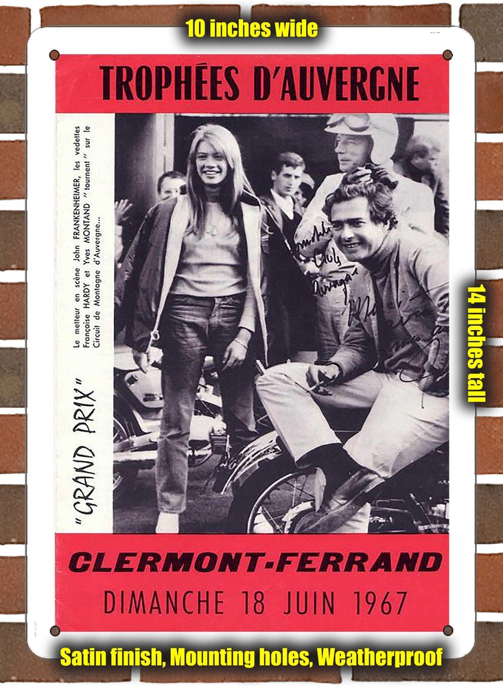 Metal Sign - 1967 Clermont-Ferrand Racing Program - 10x14 inches