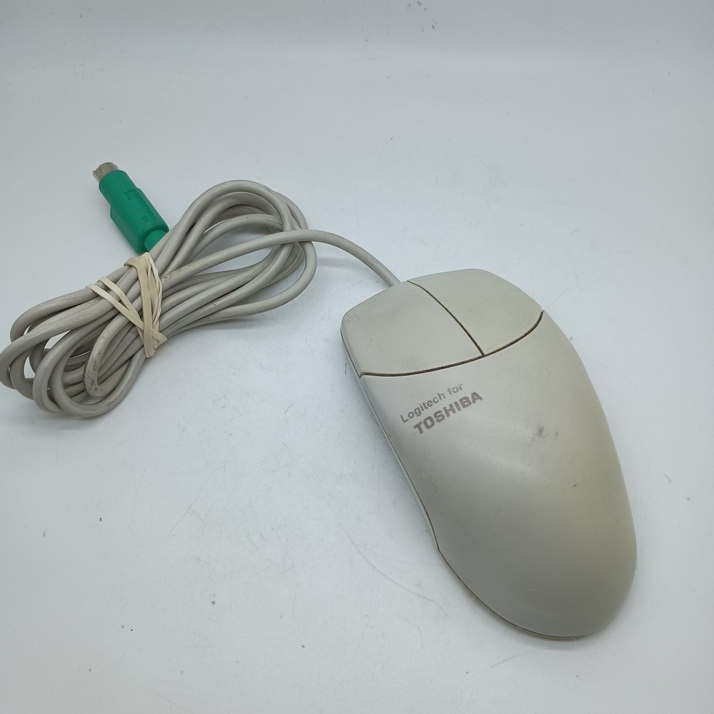 #N) Vintage Logitech  2-Button Mouse Model M-S42 PS/2 TESTED WORKS