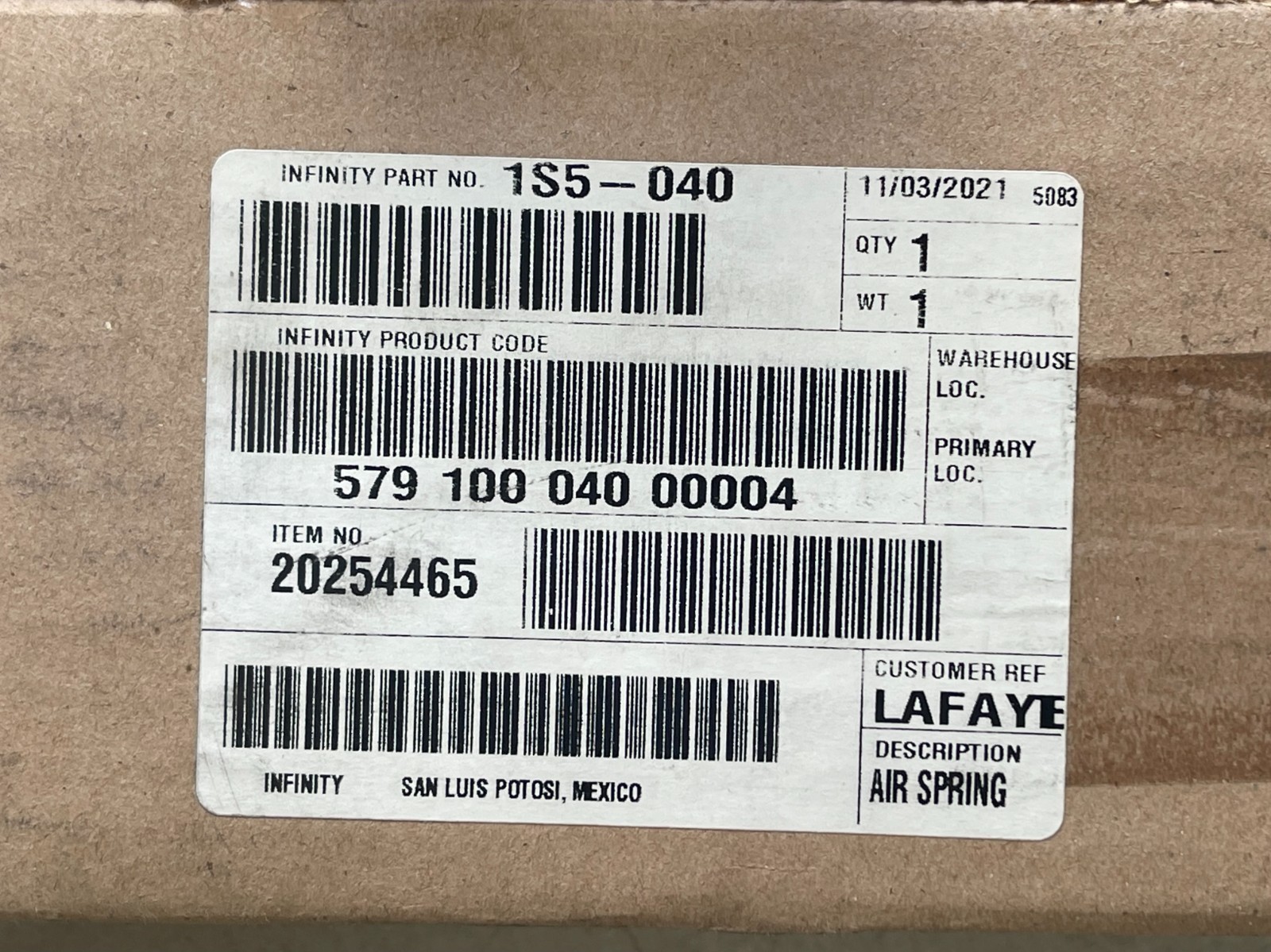 Goodyear 1S5-040 Super-Cushion Sleeve Air Spring Infinity Star Clip Mounting New