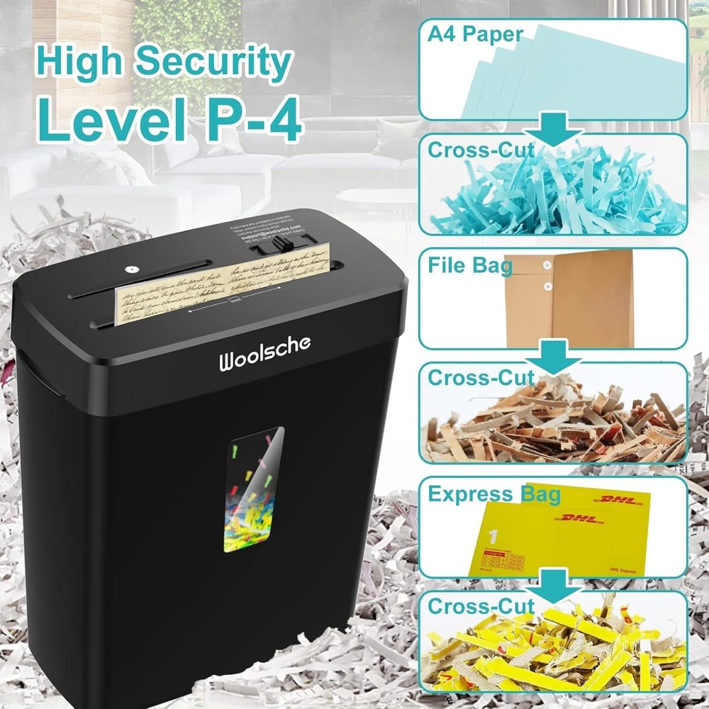 Certified 10-Sheet Automatic Shredder - Jam Proof, P-4 Security Level