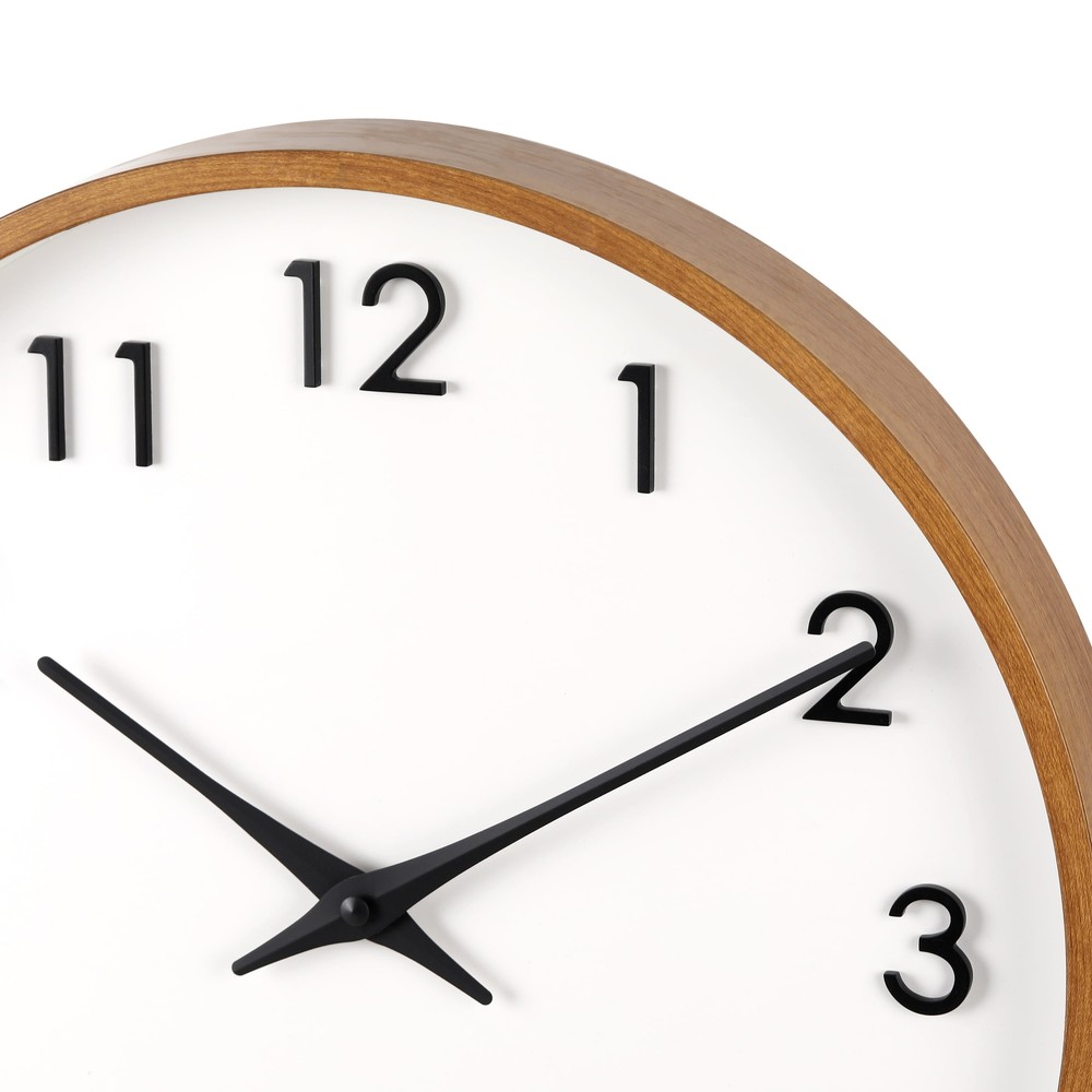 20" Quartz Modern Indoor Wall Clock, Easy Installation