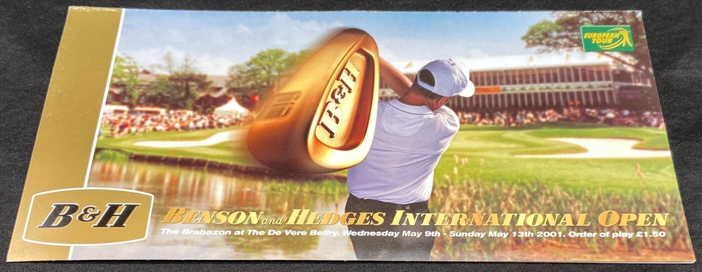 2001 Program - BENSON & HEDGES INTERNATIONAL GOLF OPEN - Birmingham England