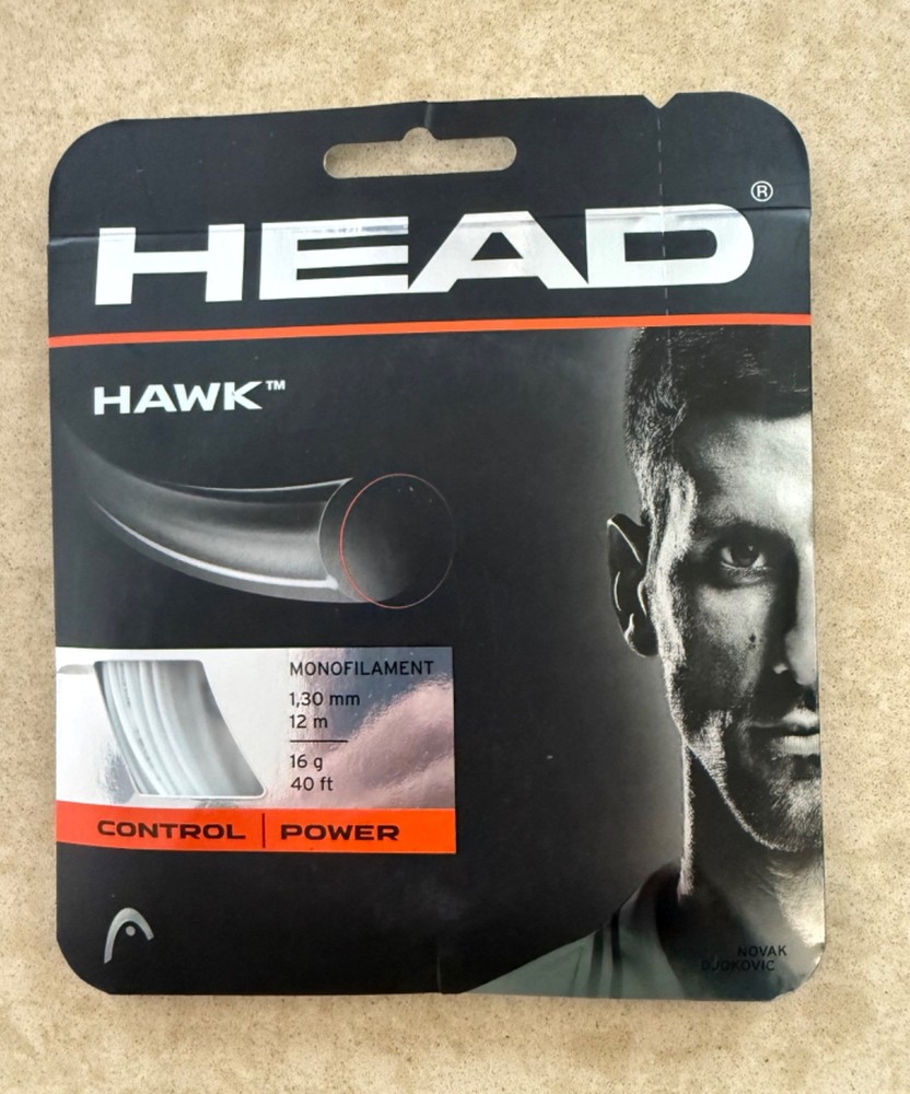 Head Hawk Tennis String Set-16G Black