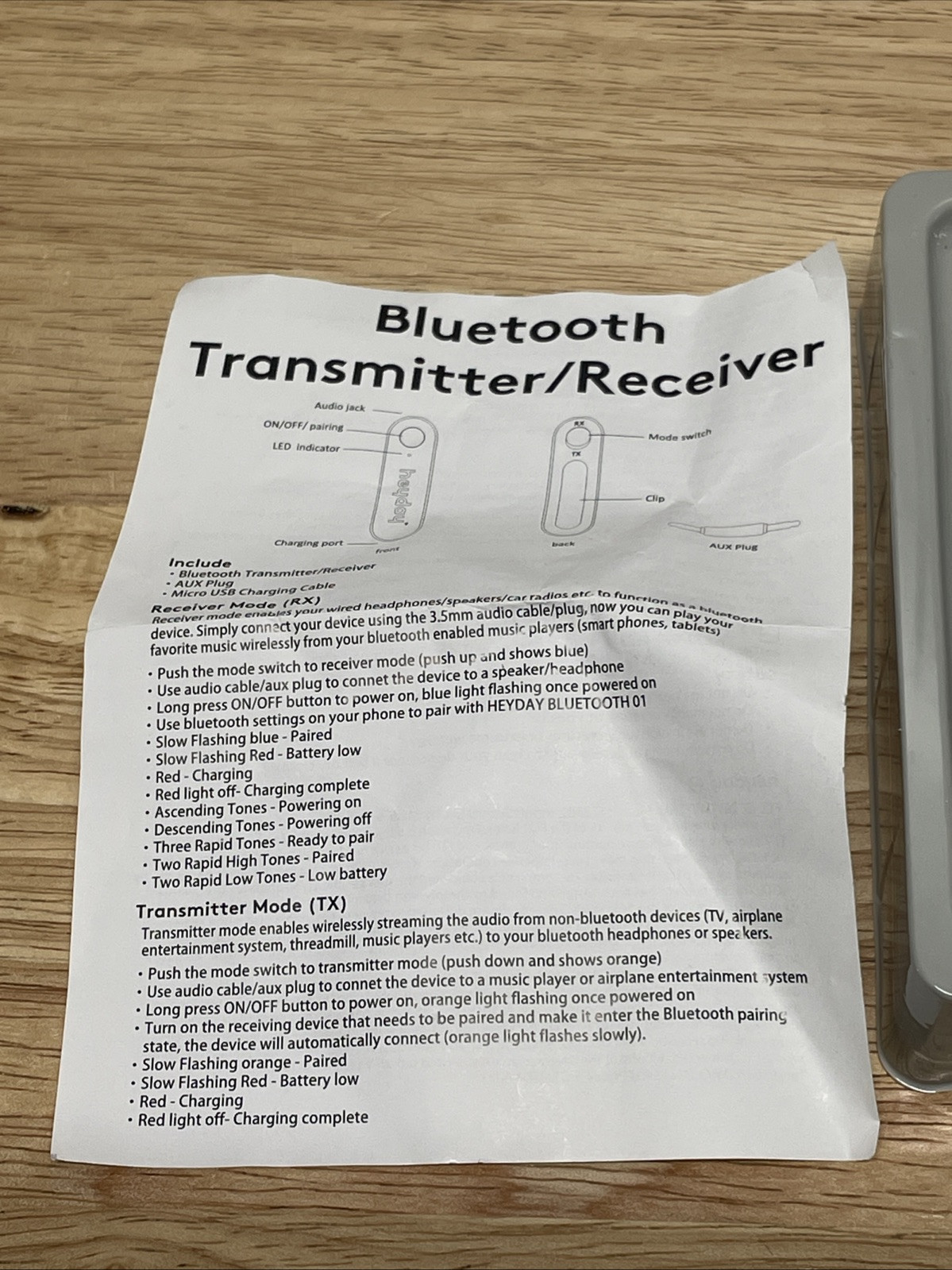 heyday Audio Transmitter & Receiver (Bluetooth 5.0 enabled) - Dusk Blue