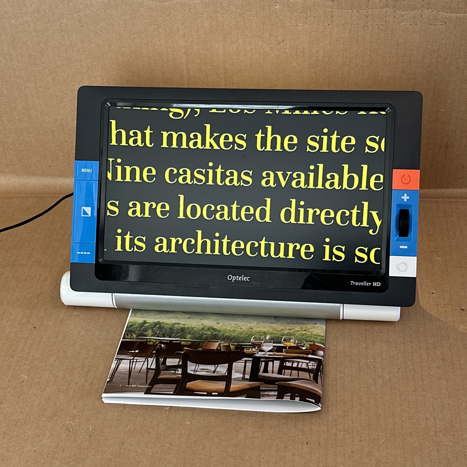 Optelec Traveller HD Portable Low Vision Video Magnifier 13.3 Inch Screen TESTED