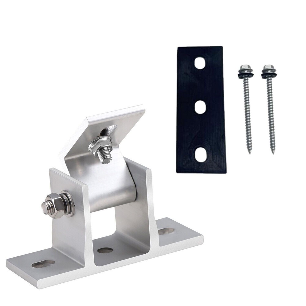 Solar Panel Rotatable Elevation With Angle-Bracket Roof Mounting Attachment