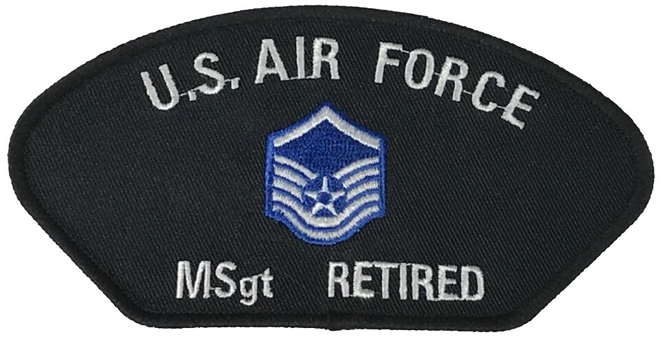 USAF AIR FORCE MASTER SERGEANT MSgt RETIRED PATCH E-7 ENLISTED FIRST SHIRT