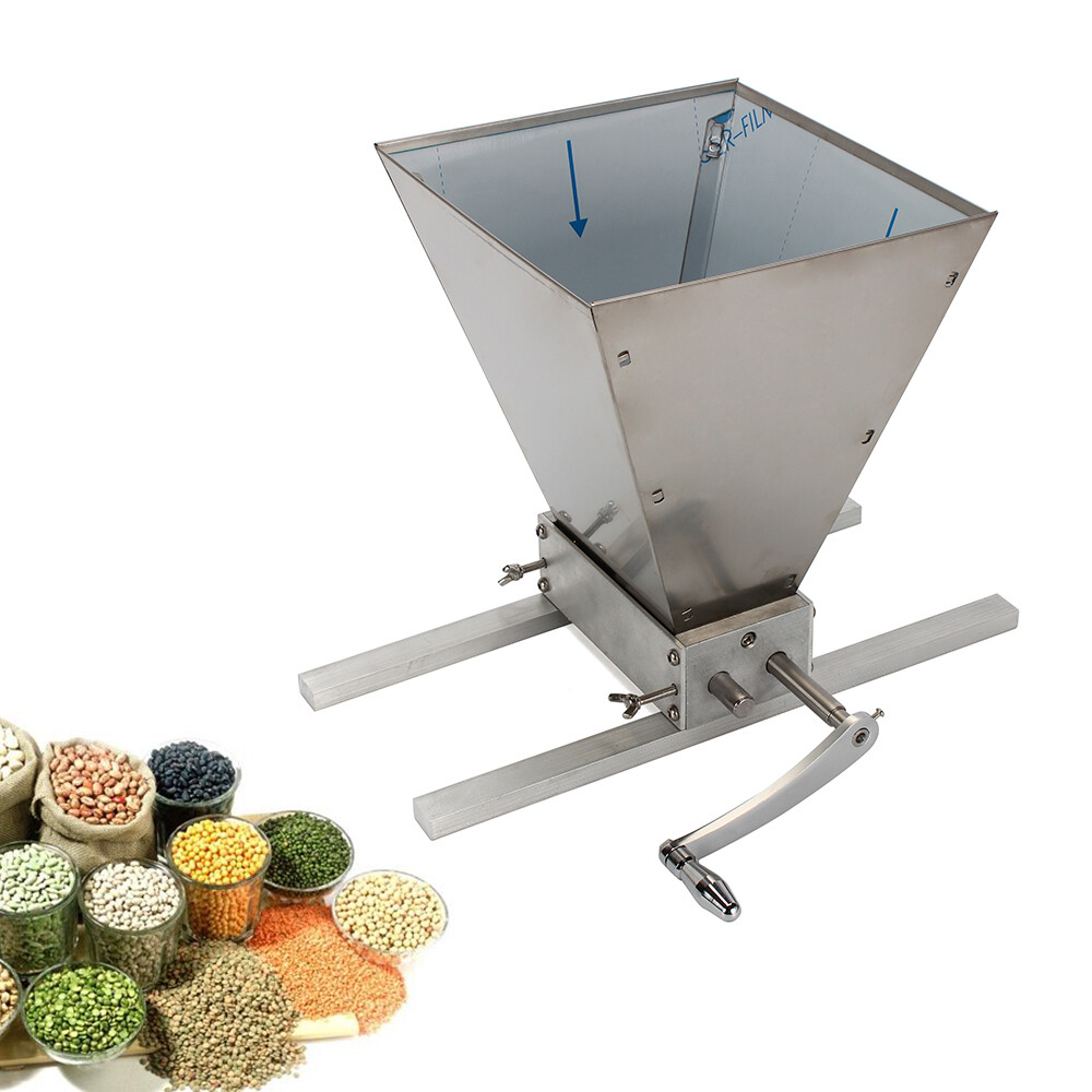 Manual Grain Mill Wheat Grinder Oat Feed Grinding Machine Stainless & 2 Rollers