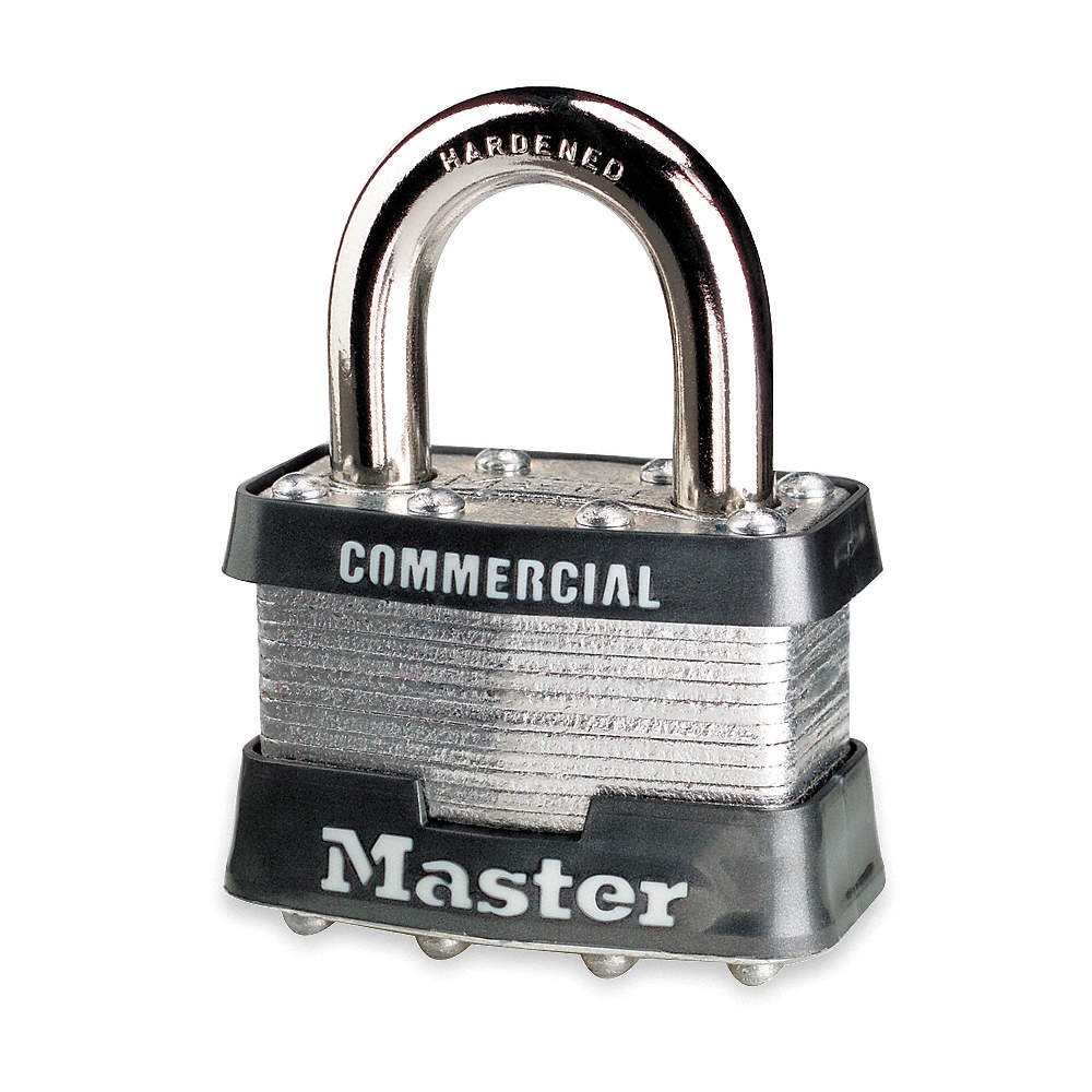 MASTER LOCK 21KA Keyed Padlock, 3/4 in,Rectangle,Silver 1U161