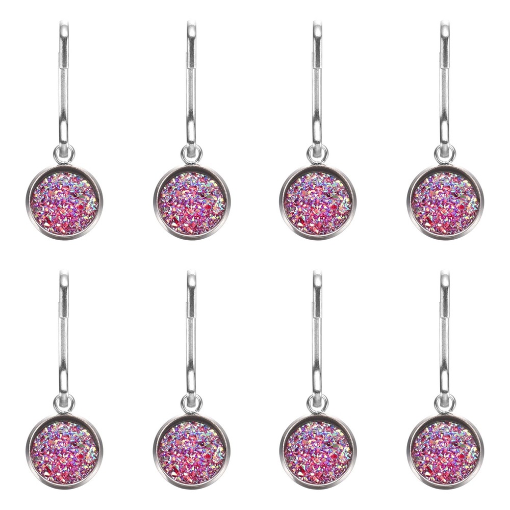 8Pcs Zipper Pulls Charm, Zipper Pull Replacement (Purple)