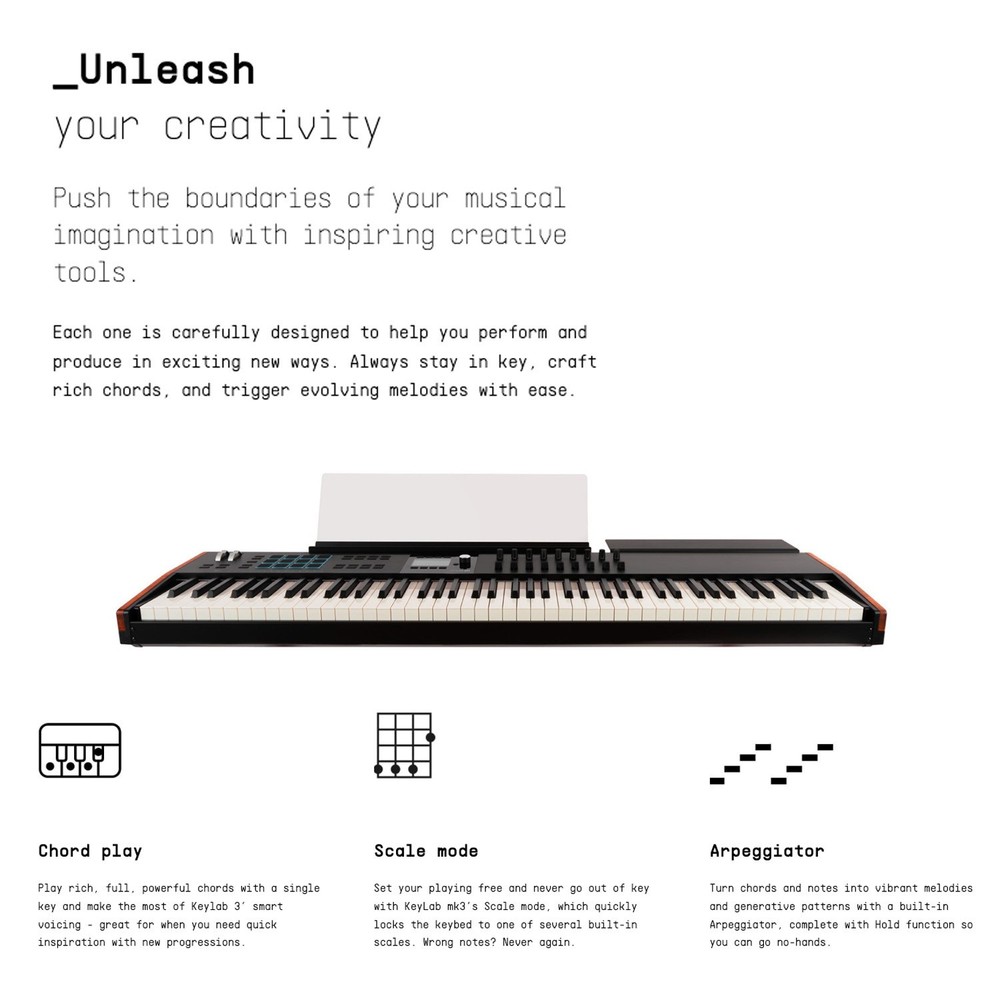 Arturia KeyLab 88 mk3 88 Key Weighted Black Keyboard Controller Bundle