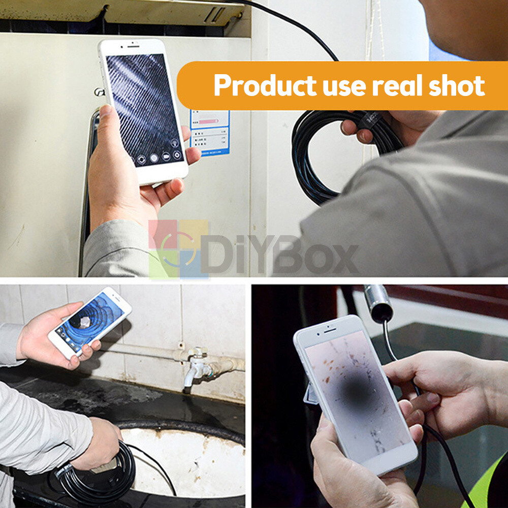 Endoscope Borescope w/ 6LED Mini Inspection USB Camera Scope Borescope 1/3.5/5m