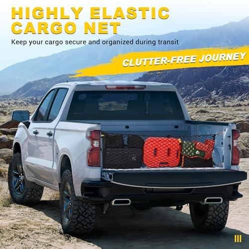 Envelope Style Trunk Cargo Net for Chevy Silverado 2013-2024