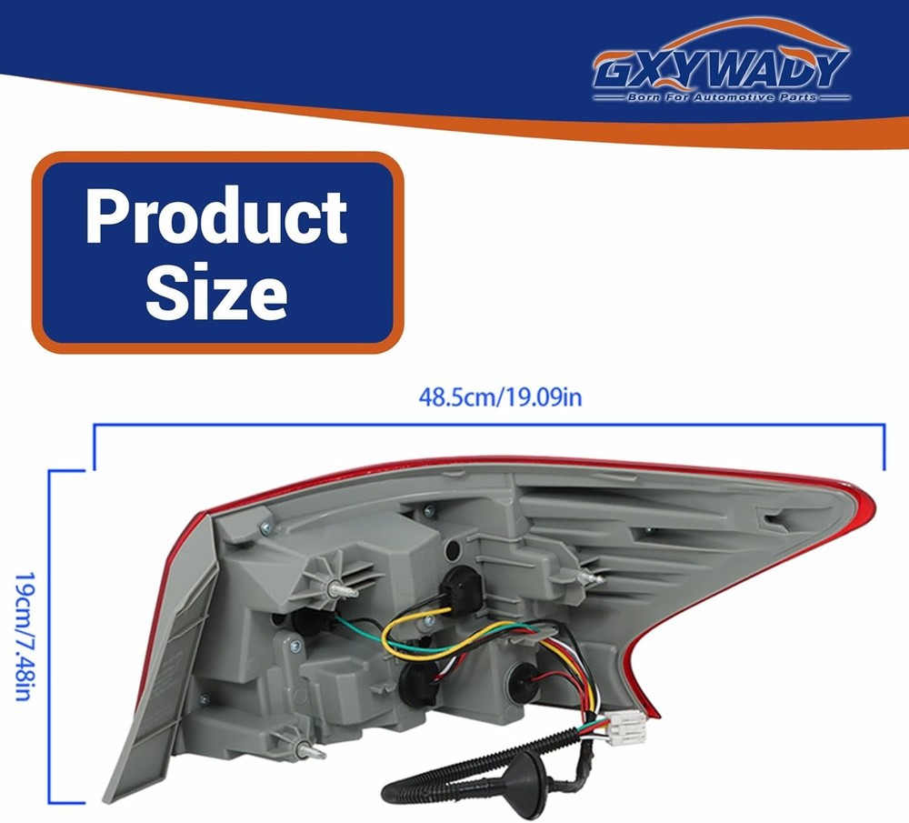 Car Rear Outer Tail Lights Assembly Replacement for Sentra 2016 Left Side