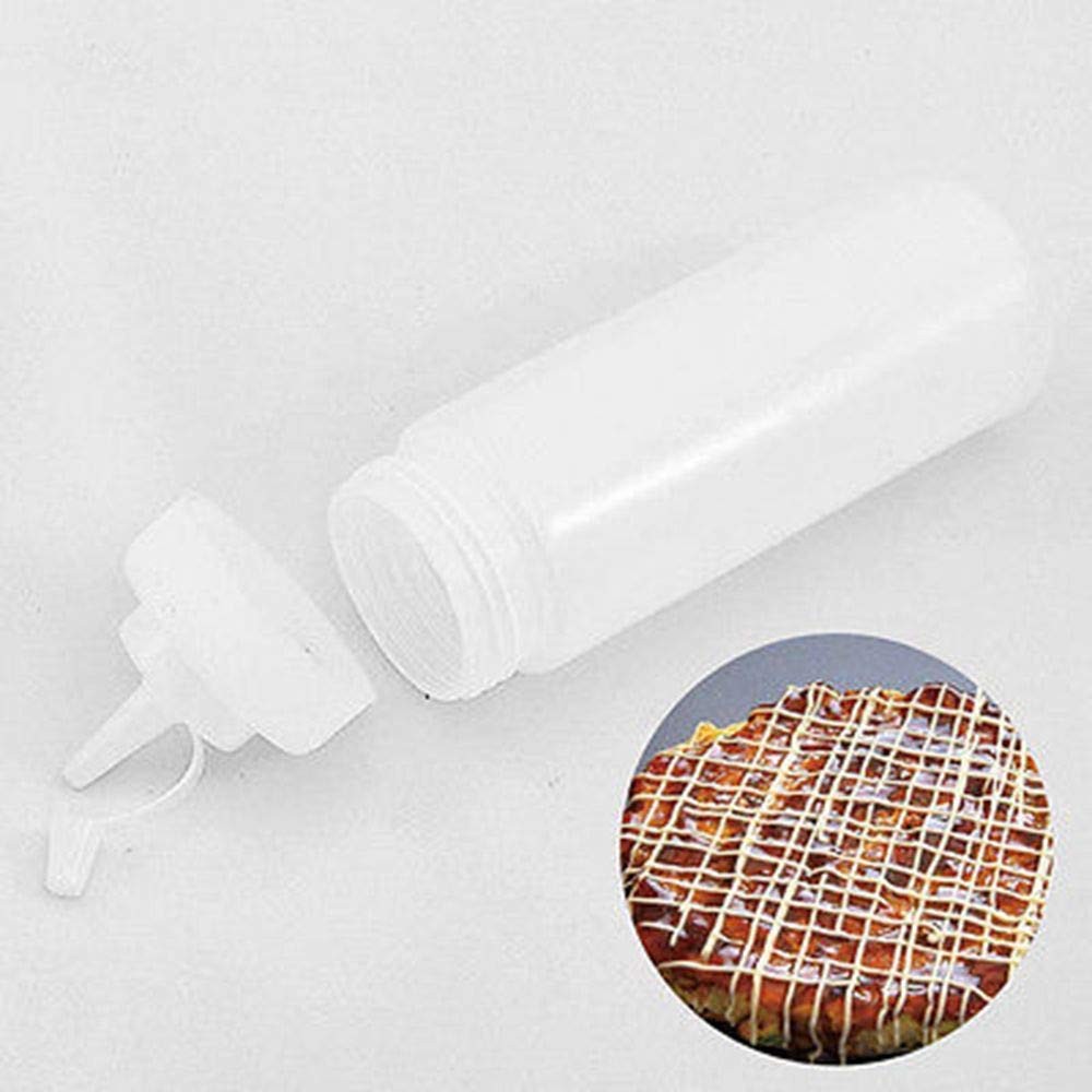3 Pack Plastic Condiment Squeeze Bottles with Tip Caps, 32oz Large Squeeze Bo...