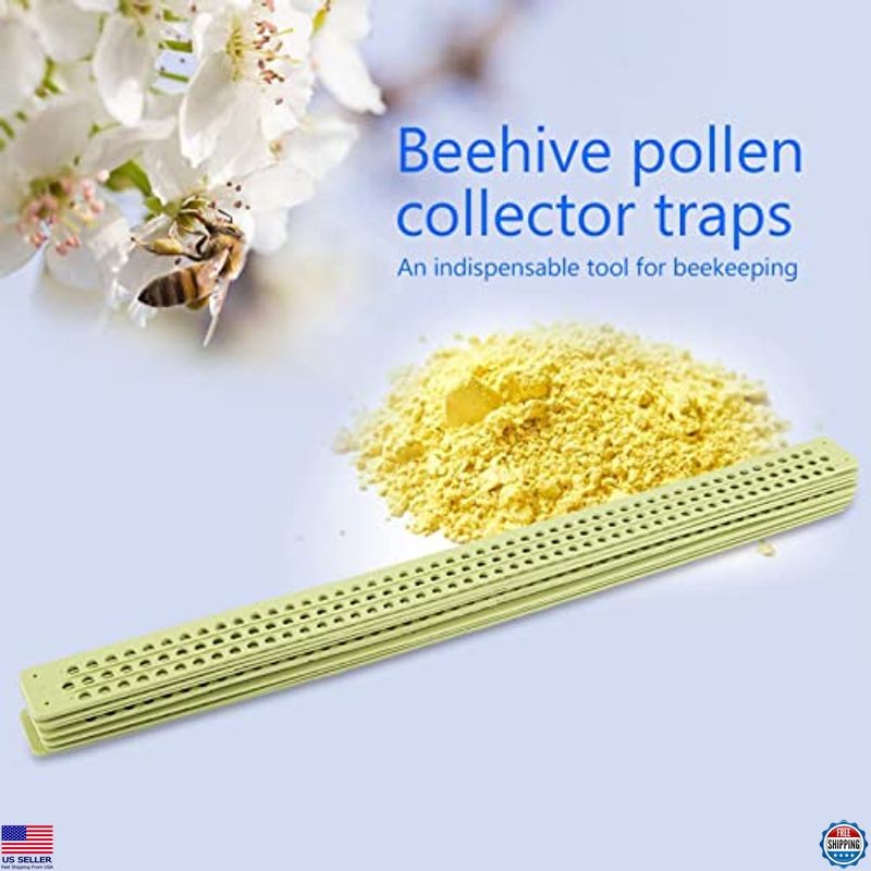 GLOGLOW 20-Pack Removable Plastic Pollen Collector Traps for Beekeeping Tools