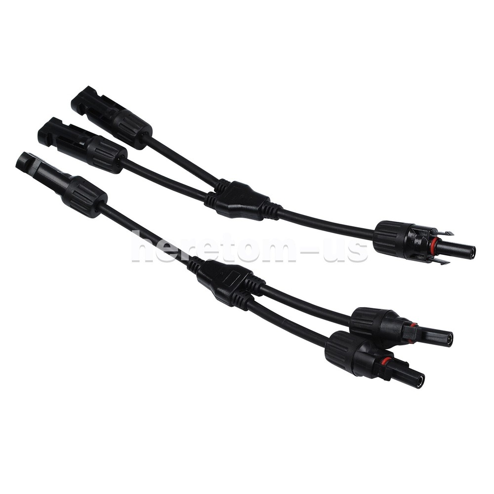 Solar Panel Y Branch Cable Connection Waterproof Adapter Connector Extension US