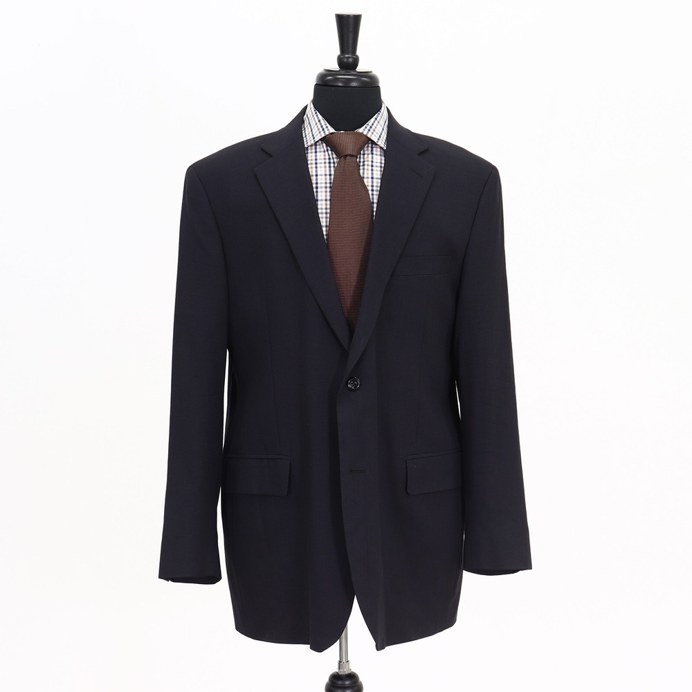 Jones New York 44L Gray Sport Coat Blazer Jacket Solid 2B Wool